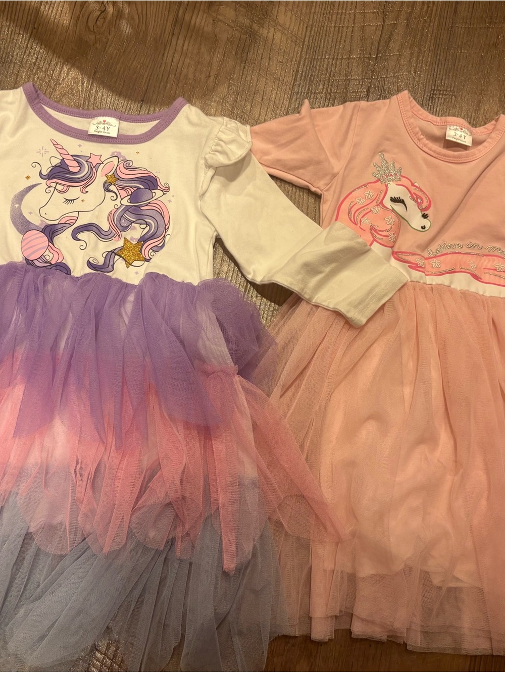 Unbranded Girls Purple & Pink Unicorn Tulle Dresse - Kids Costume size 3-4 years